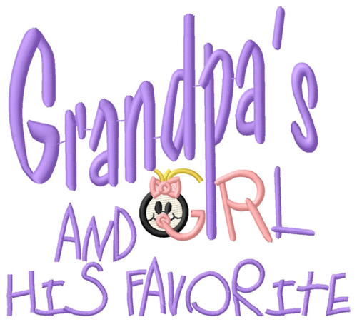 Favorite Grandchild Machine Embroidery Design