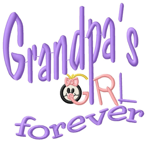 Grandpas Girl Forever Machine Embroidery Design