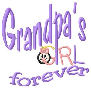Picture of Grandpas Girl Forever Machine Embroidery Design