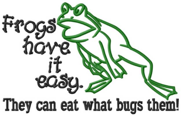 Picture of Frogs Have It Easy Machine Embroidery Design