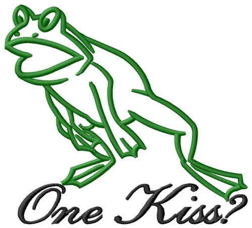 One Kiss? Machine Embroidery Design