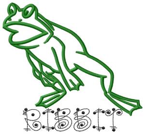 Picture of Ribbit Frog Machine Embroidery Design