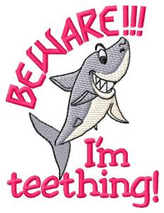 Picture of Teething Shark Beware Machine Embroidery Design