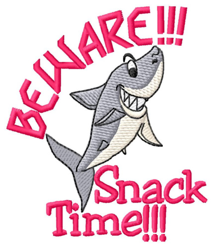 Sharks Snack Time Machine Embroidery Design