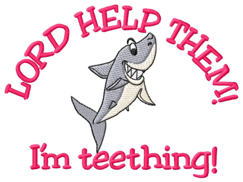 Teething Shark Machine Embroidery Design