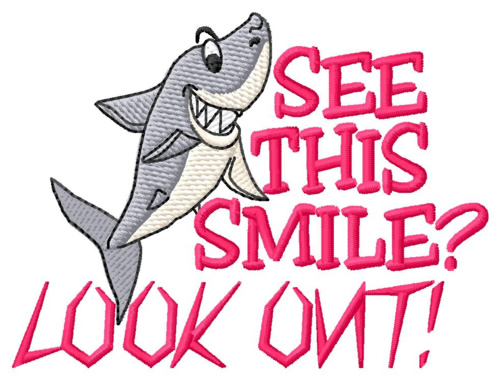 Shark Smile Machine Embroidery Design