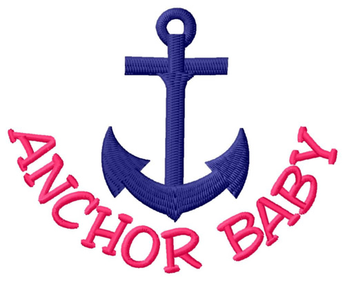 Anchor Baby Machine Embroidery Design