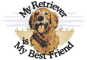 Picture of Best Friend Retriever Machine Embroidery Design