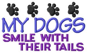 Picture of Dogs Smile Machine Embroidery Design