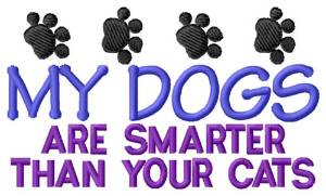 Picture of Dogs Are Smarter Machine Embroidery Design