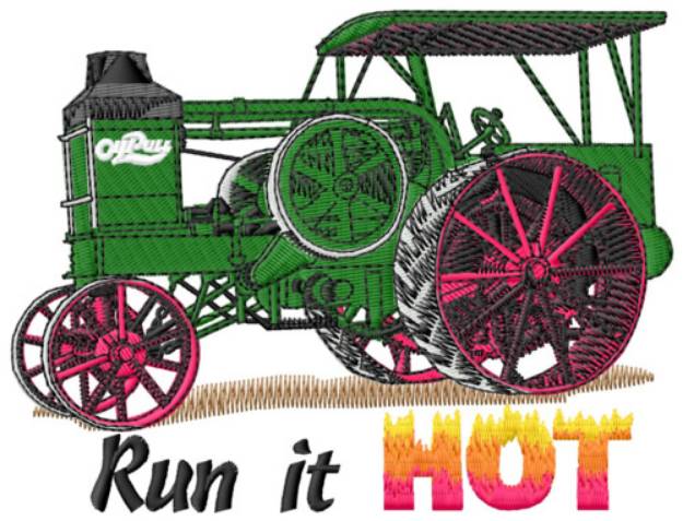 Picture of Run It Hot Machine Embroidery Design