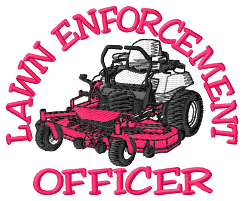 Lawn Enforcement Officer Machine Embroidery Design