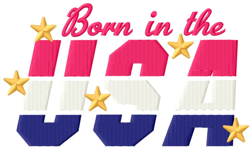 Born in the USA Machine Embroidery Design