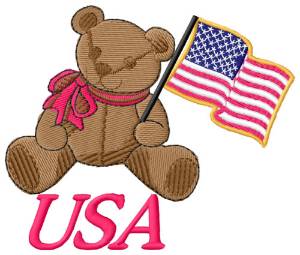 Picture of USA Bear Machine Embroidery Design