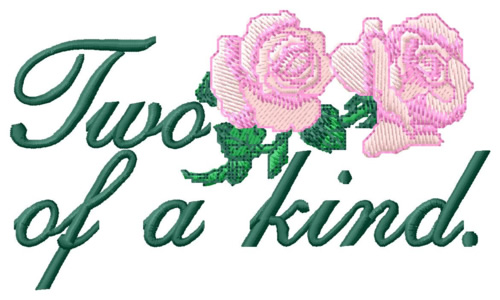 Two of a Kind Machine Embroidery Design