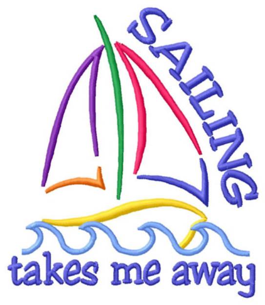 Picture of Sailing Takes Me Away Machine Embroidery Design
