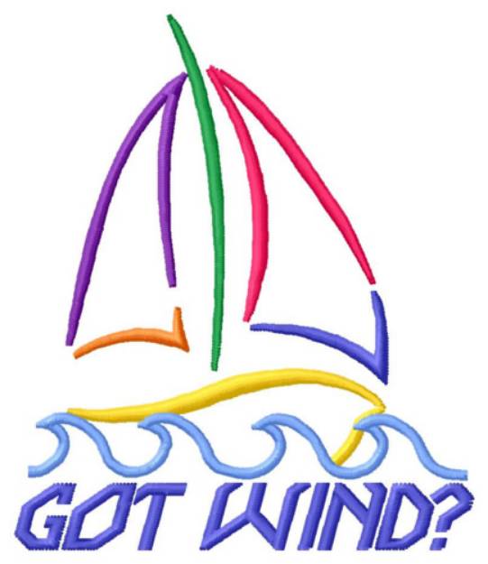 Picture of Got Wind Sailboat Machine Embroidery Design