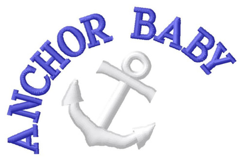 Anchor Baby Machine Embroidery Design