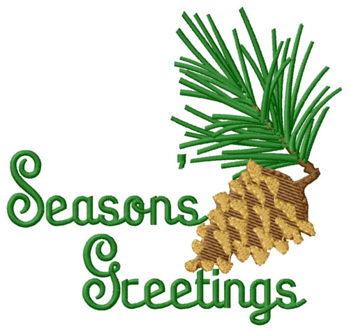 Seasons Greeting Machine Embroidery Design