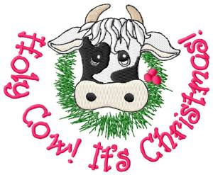 Picture of Holy Cow Its Christmas Machine Embroidery Design