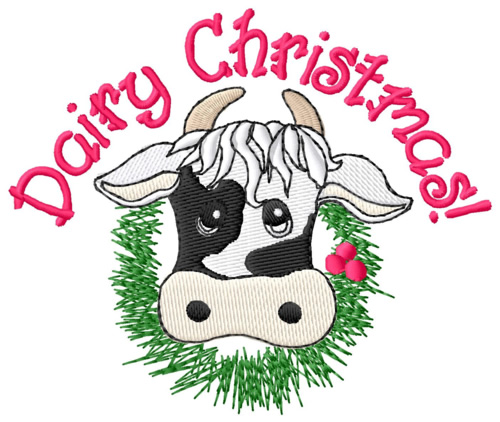 Dairy Christmas Machine Embroidery Design