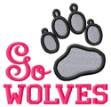 Picture of Go Wolves Machine Embroidery Design