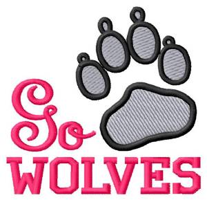 Picture of Go Wolves Machine Embroidery Design