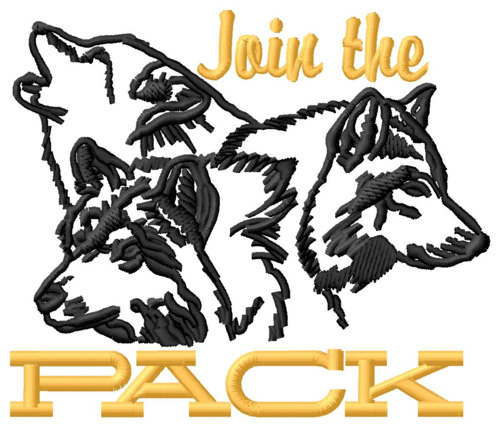 Join The Pack Machine Embroidery Design