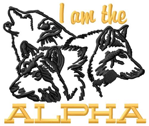 I am the Alpha Machine Embroidery Design