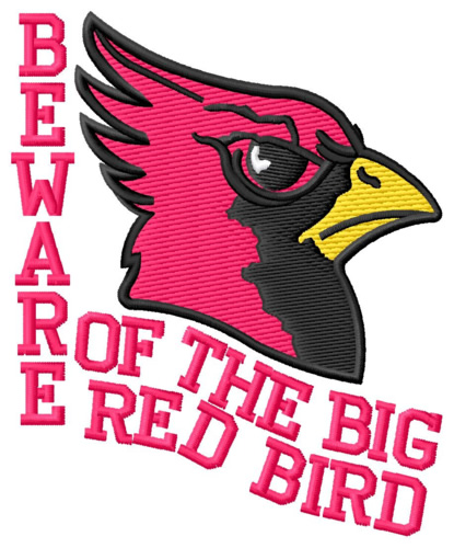 Beware of the Cardinals Machine Embroidery Design