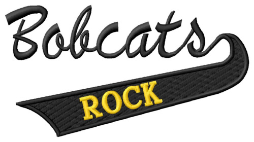 Bobcats Rock Machine Embroidery Design