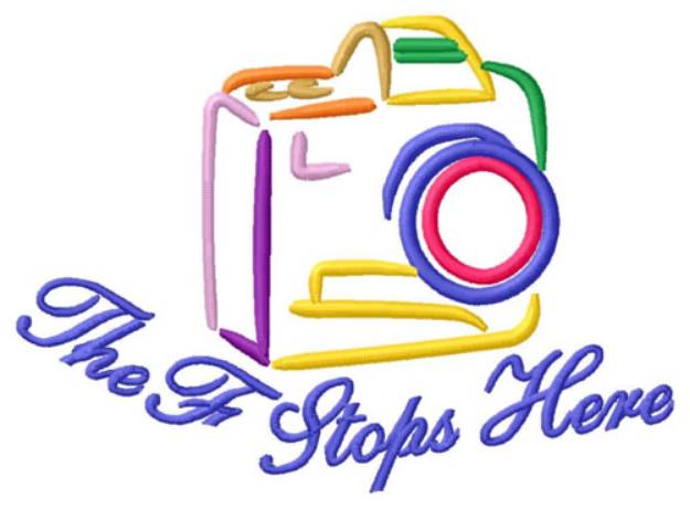 Picture of The F Stops Here Machine Embroidery Design