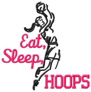 Picture of Eat, Sleep, Hoops Machine Embroidery Design
