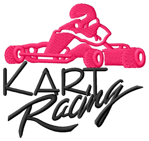 Kart Racing Machine Embroidery Design