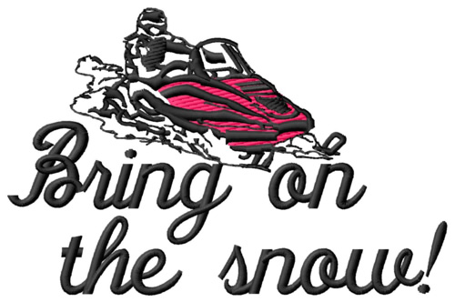 Bring on the Snow Machine Embroidery Design