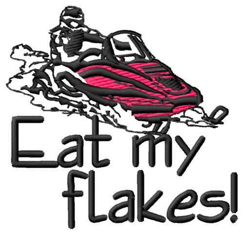 Eat My Flakes Machine Embroidery Design