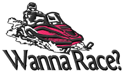 Wanna Race? Machine Embroidery Design
