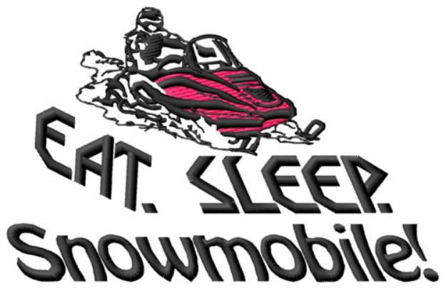 Picture of Eat Sleep Snowmobile Machine Embroidery Design