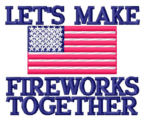 Lets Make Fireworks Machine Embroidery Design