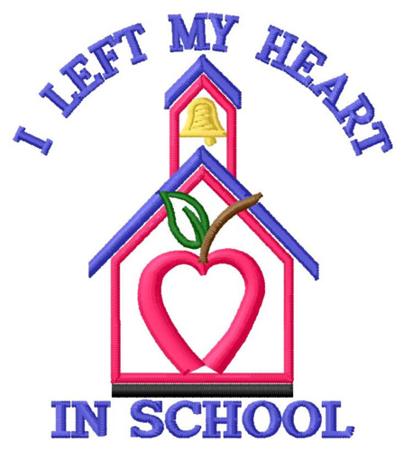 I Left My Heart Machine Embroidery Design