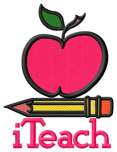 iTeach Teachers Apple Machine Embroidery Design