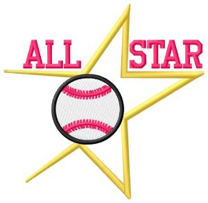 Picture of All Star Ball Machine Embroidery Design