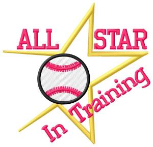 Picture of All Star In Training Machine Embroidery Design