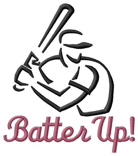 Batter Up Machine Embroidery Design