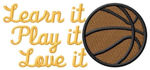 Picture of Learn It Basketball Machine Embroidery Design
