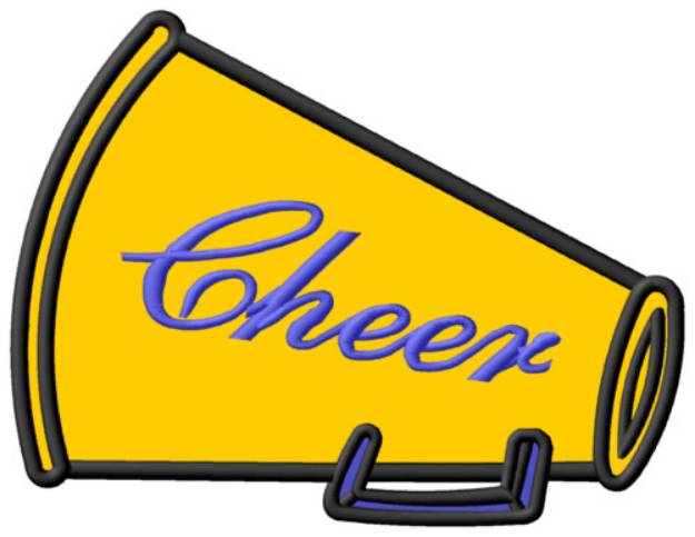 Picture of Cheer Megaphone Machine Embroidery Design