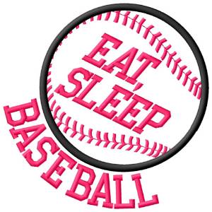 Picture of Eat, Sleep, Baseball Machine Embroidery Design