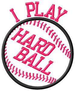 Picture of Playing Hard Ball Machine Embroidery Design
