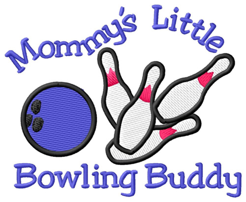 Moms Bowling Buddy Machine Embroidery Design
