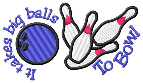 Bowling Big Balls Machine Embroidery Design